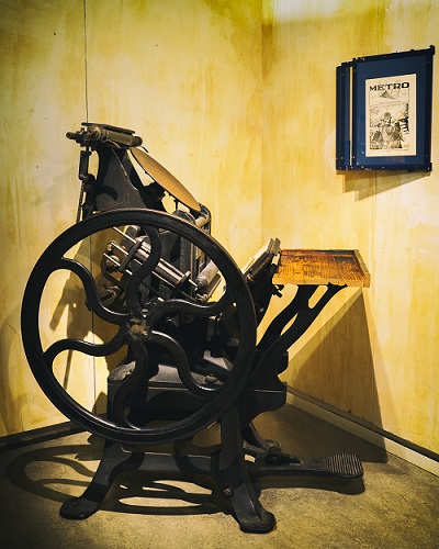 Degelpers waarop Het Parool in '44 en '45 werd gedrukt 